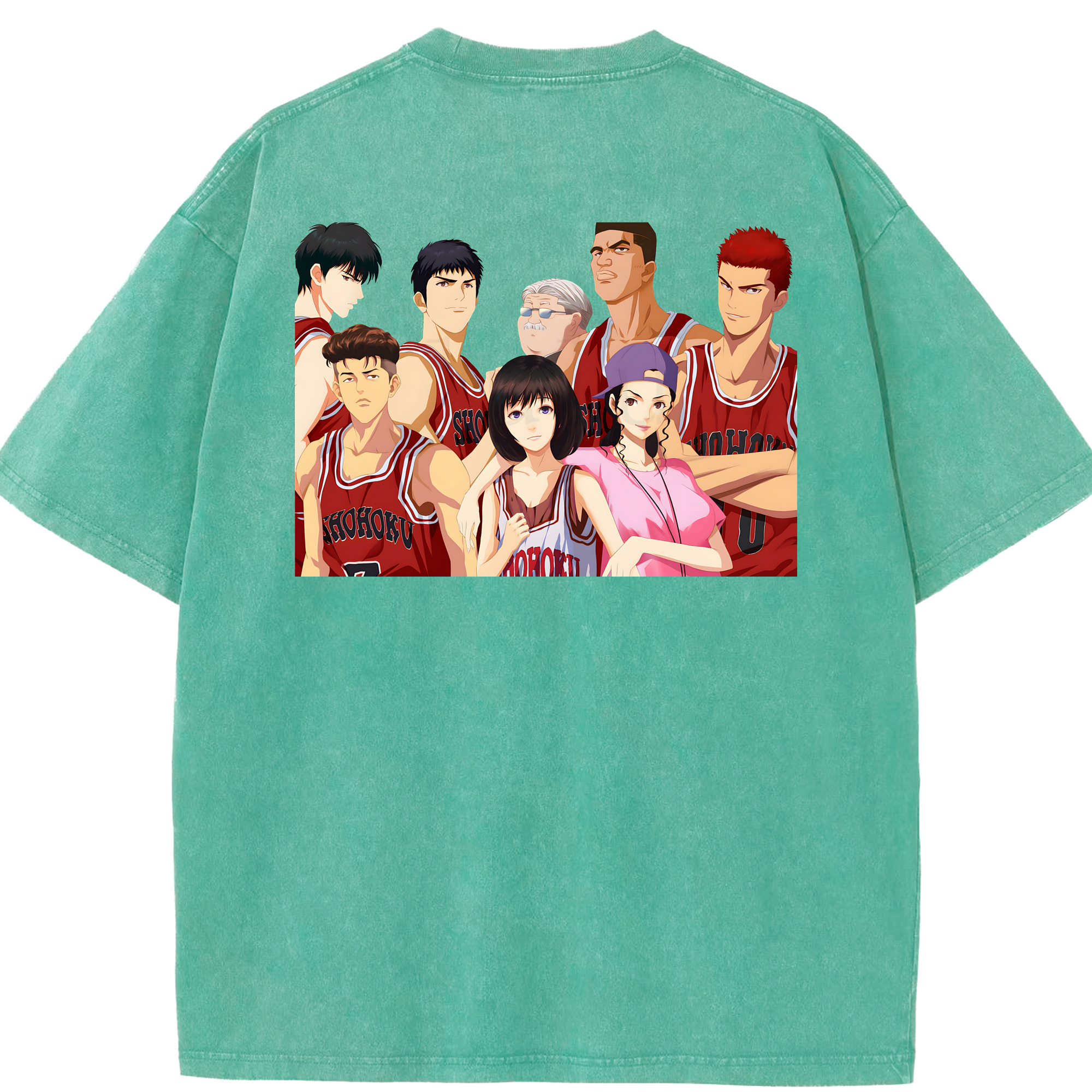 （画像用） SLAM DUNK／スラムダンク 綿100% ヴィンテージ風 半袖Tシャツ（背面プリント）